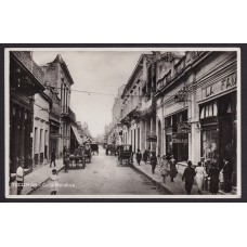 TUCUMAN ANTIGUA TARJETA POSTAL CALLE MENDOZA Y NEGOCIO CAMISERIA 